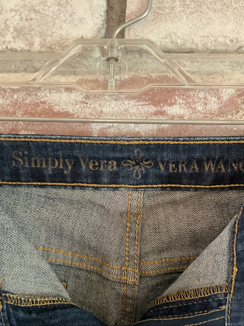 Simply Vera Vera Wang Dark Indigo Skinny Jeans - Picture 2 of 3